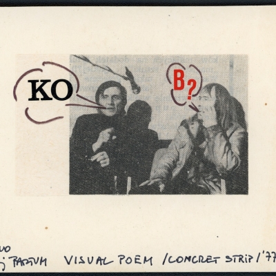 Gábor Tóth, Visual Poem / Concret Strip, 1977, from the Andrzej Partum Archive (vol. 96), Muzeum Sztuki, Lodz.