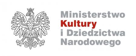 Orzeł w koronie i napis Ministerstwo Kultury i Dziedzictwa Narodowego