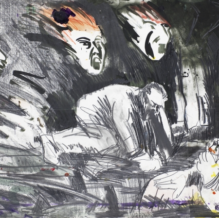 Edward Dwurnik, "Drunk Gierek", 1985, from the collection of Muzeum Sztuki in Łódź