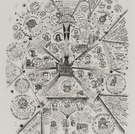 Suzanne Treister, "HEXEN 2.0 / Diagrams / The Computer From the Antikythera Mechanism to Quantum Telepathology", 2009–2011