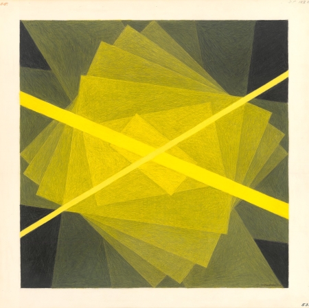 Zanis Waldheims, „Rysunek nr 535”, rysunek kredkami na papierze, 1966, z kolekcji Łotewskiego Narodowego Muzeum Sztuki