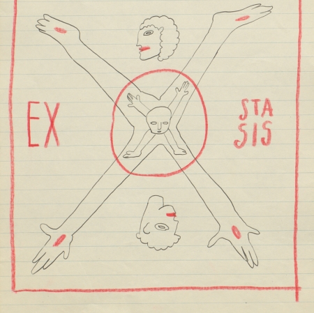 Sergei Eisenstein, drawings from the series: экстаз / Extasis, 10.03.1932, ink and coloured pencil on paper, Russian State Archive of Literature and Art, Moscow (RGALI)