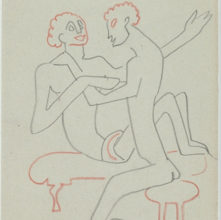 Sergei Eisenstein, drawings from the series: Untitled, n. d., colored pencil on paper, private collection: Alexander Gray Associates, New York; Matthew Stephenson, London