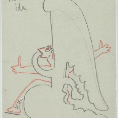 Sergei Eisenstein, drawings from the series: Untitled, n. d., colored pencil on paper, private collection: Alexander Gray Associates, New York; Matthew Stephenson, London