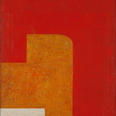 Władysław Strzemiński, Kompozycja architektoniczna 13c, 1929, płótno, farby olejne, fot. archiwum Muzeum Sztuki w Łodzi/ © Ewa Sapka-Pawliczak & Muzeum Sztuki w Łodzi