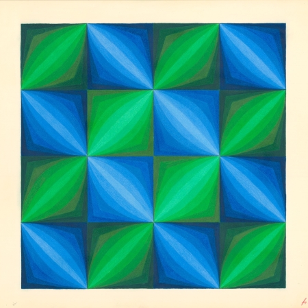 Zanis Waldheims, „Rysunek nr 124”, rysunek kredkami na papierze, 1966, z kolekcji Łotewskiego Narodowego Muzeum Sztuki