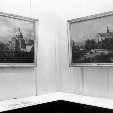 Widok wystawy „Bernardo Belotto Canaletto. 1721-1780. Obrazy z Zamku Królewskiego w Warszawie”, fot. archiwum Muzeum Sztuki w Łodzi
