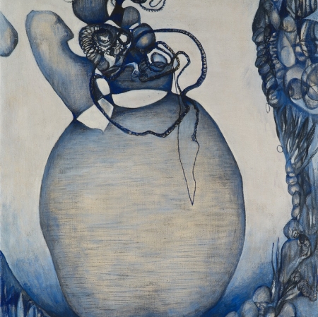 Erna Rosenstein, It is Swelling, 1966, oil on canvas, Muzeum Sztuki in Łodź