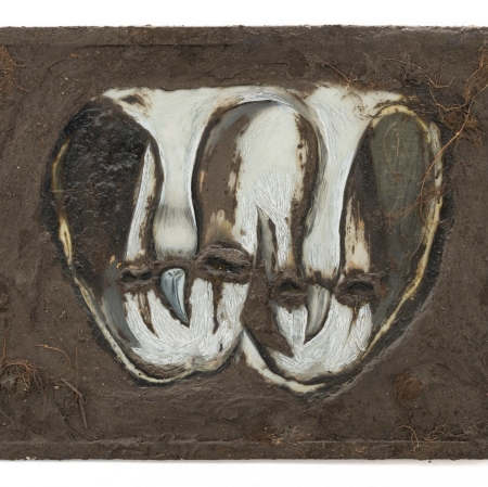 Leszek Knaflewski, untitled (Excavated Drawing), 1989, own technique, courtesy of Aleksandra Knaflewska and the Piktogram gallery