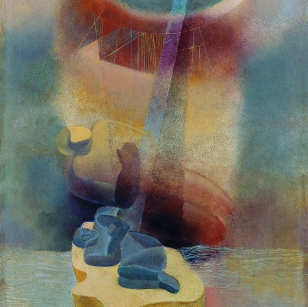 Karol Hiller, On the Ice Floe, ca. 1938-1939, oil, cardboard, Muzeum Sztuki in Łódź