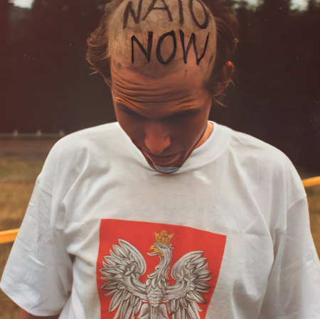 Piotr Wyrzykowski, NATO Now, 1994,photograph, Gdańsk Contemporary Art Collection deposit of the Gdańsk municipal community, in the collections of NOMUS—New Art Museum, a Branch of the National Museum in Gdańsk