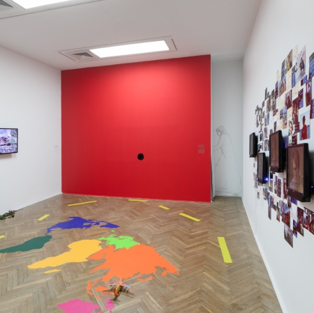 View on the exhibition "Rajzefiber", photography: A. Zagrodzka