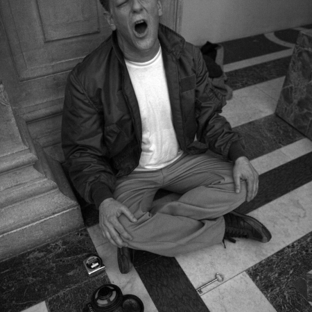 Man sitting on the floor
