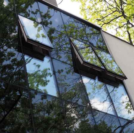 Glass building