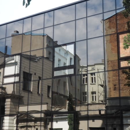 Glass building