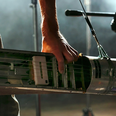 A person playing an instrument