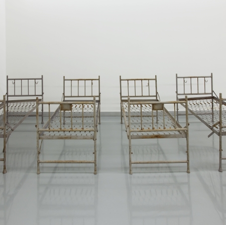Artwork, a few bed frames