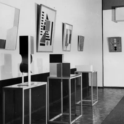 The Neo-Plastic room, design: Władysław Strzeminski (realisation 1948-1950), reconstruction based on the design by Bolesław Utkin, Muzeum Sztuki in Lodz, 1960-1966