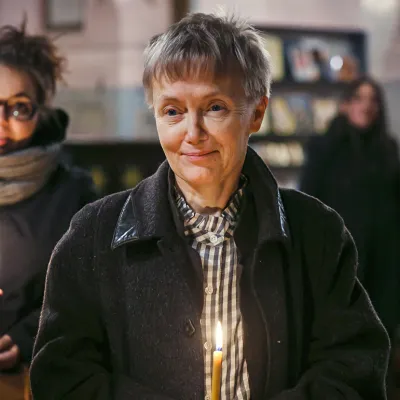 14. Jadwiga Sawicka podczas uroczystości wręczenia nagrody im. Katarzyny Kobro, 2016, fot. A. Taraska-Pietrzak, archiwum Muzeum Sztuki w Łodzi
